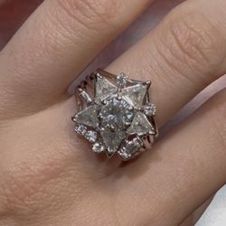 Diamond Star Pattern Ring