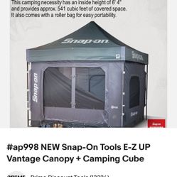 Snap On Snap-on Canopy Tent Camping Cube Outdoors