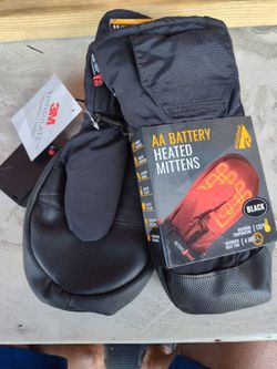 ActionHeat AA Battery Heated Mittens Black