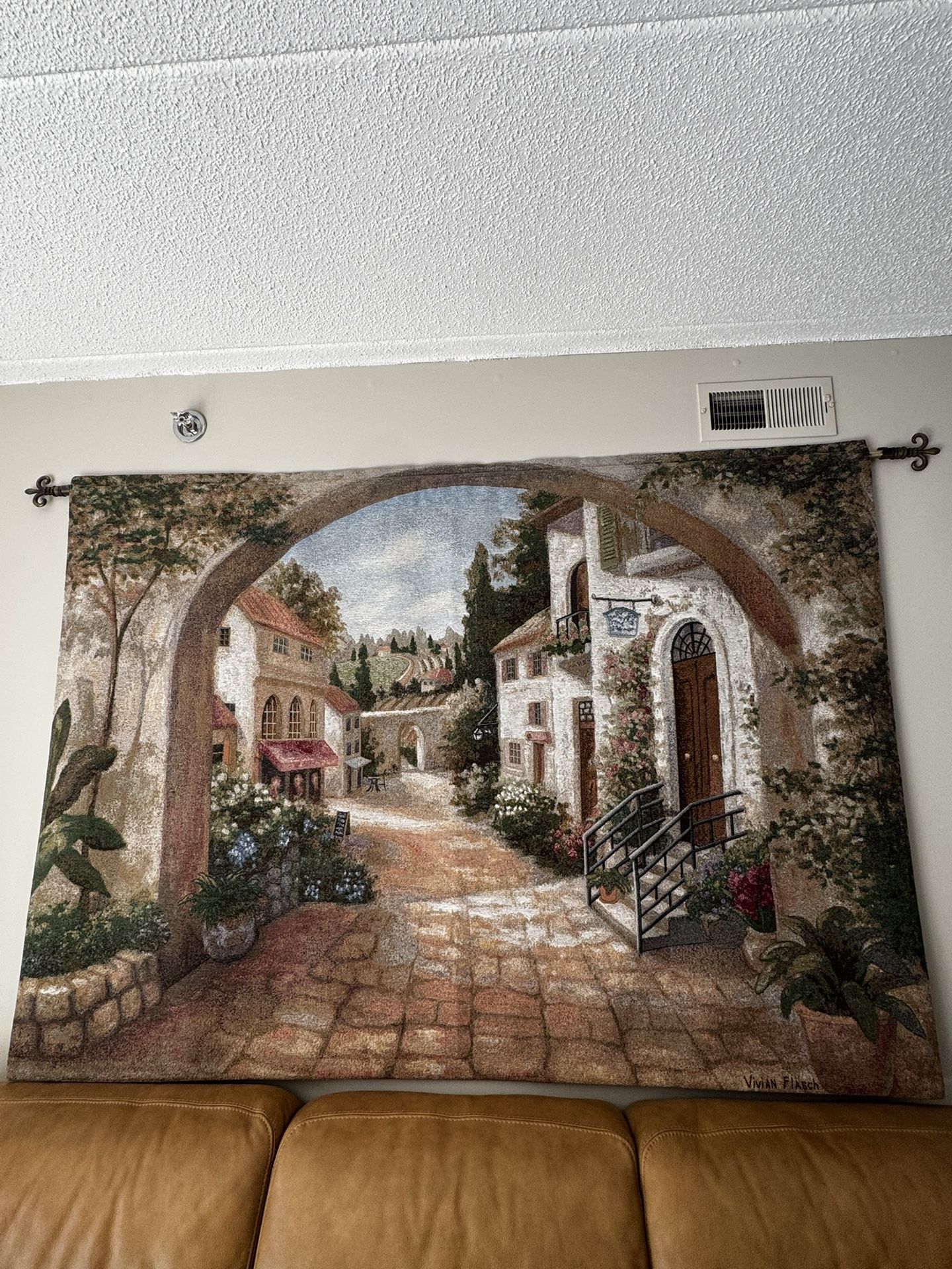 Quaint Town Wall Tapestry