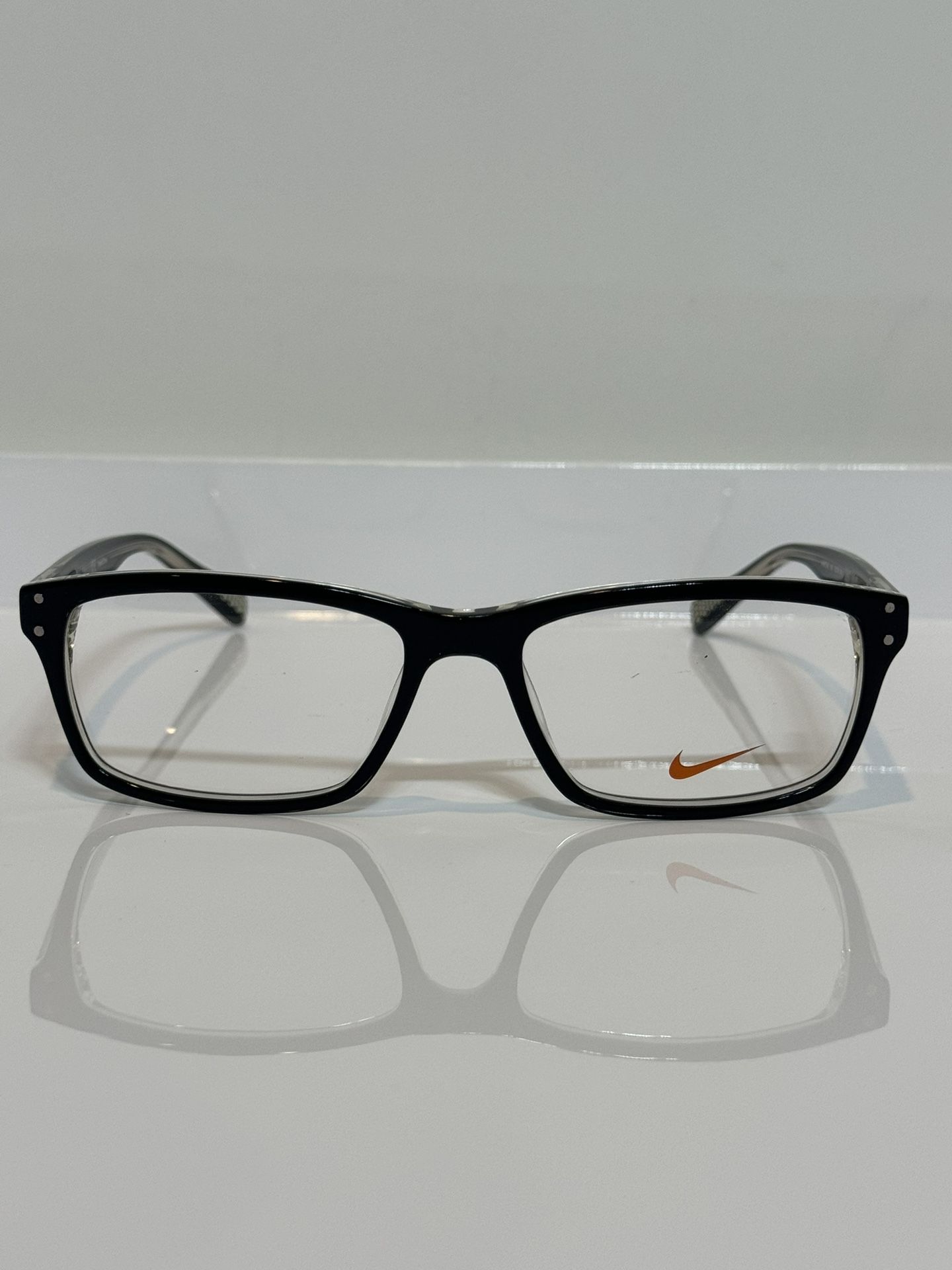 New Nike 7242 Black Crystal Acetate Unisex Eyeglasses 