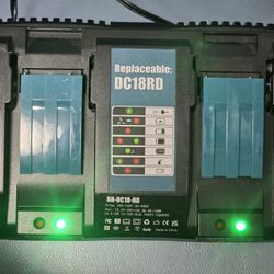 Dual Charger for MAKITA batteries. DC18RD
