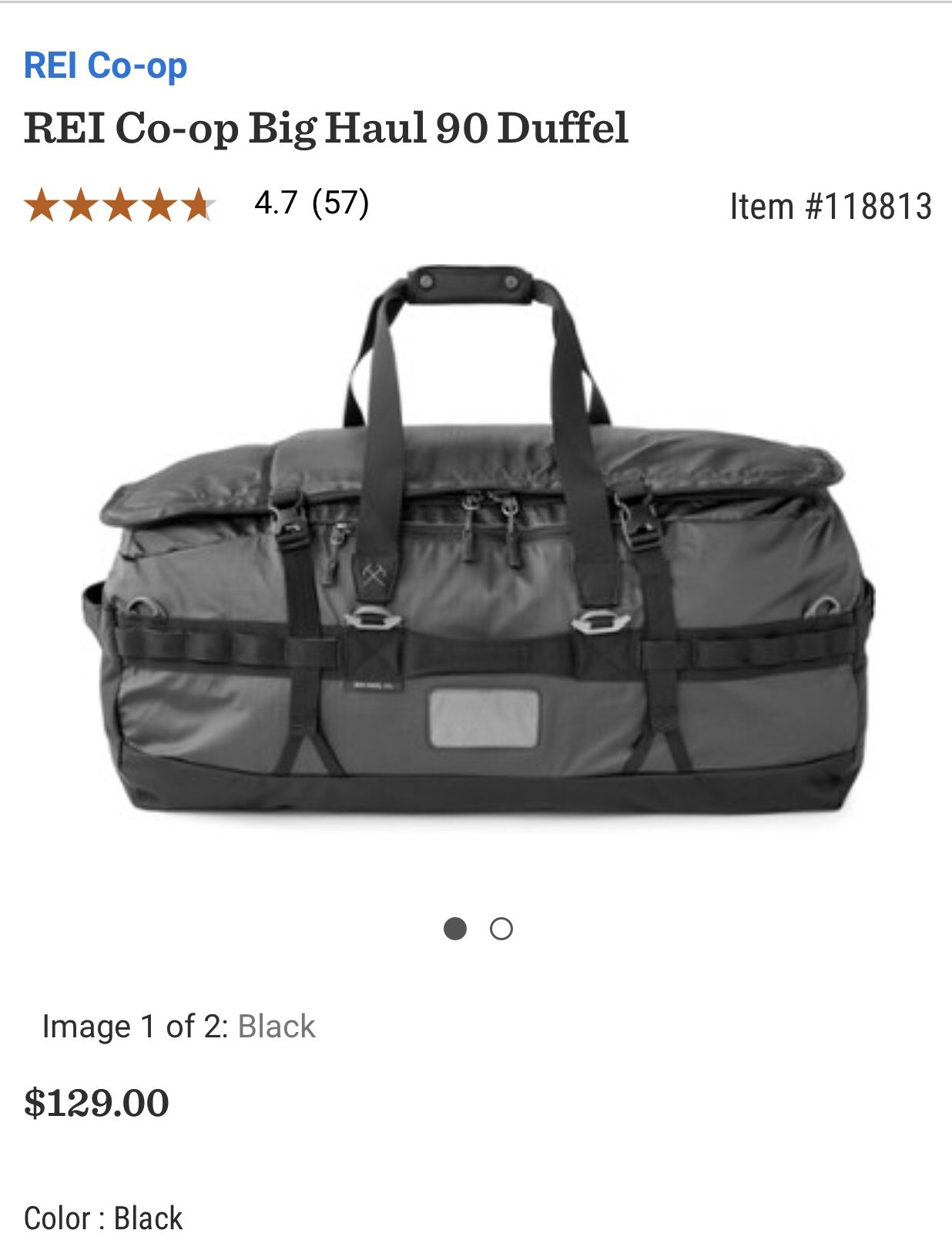 REI Big Haul 90L Duffle Bag