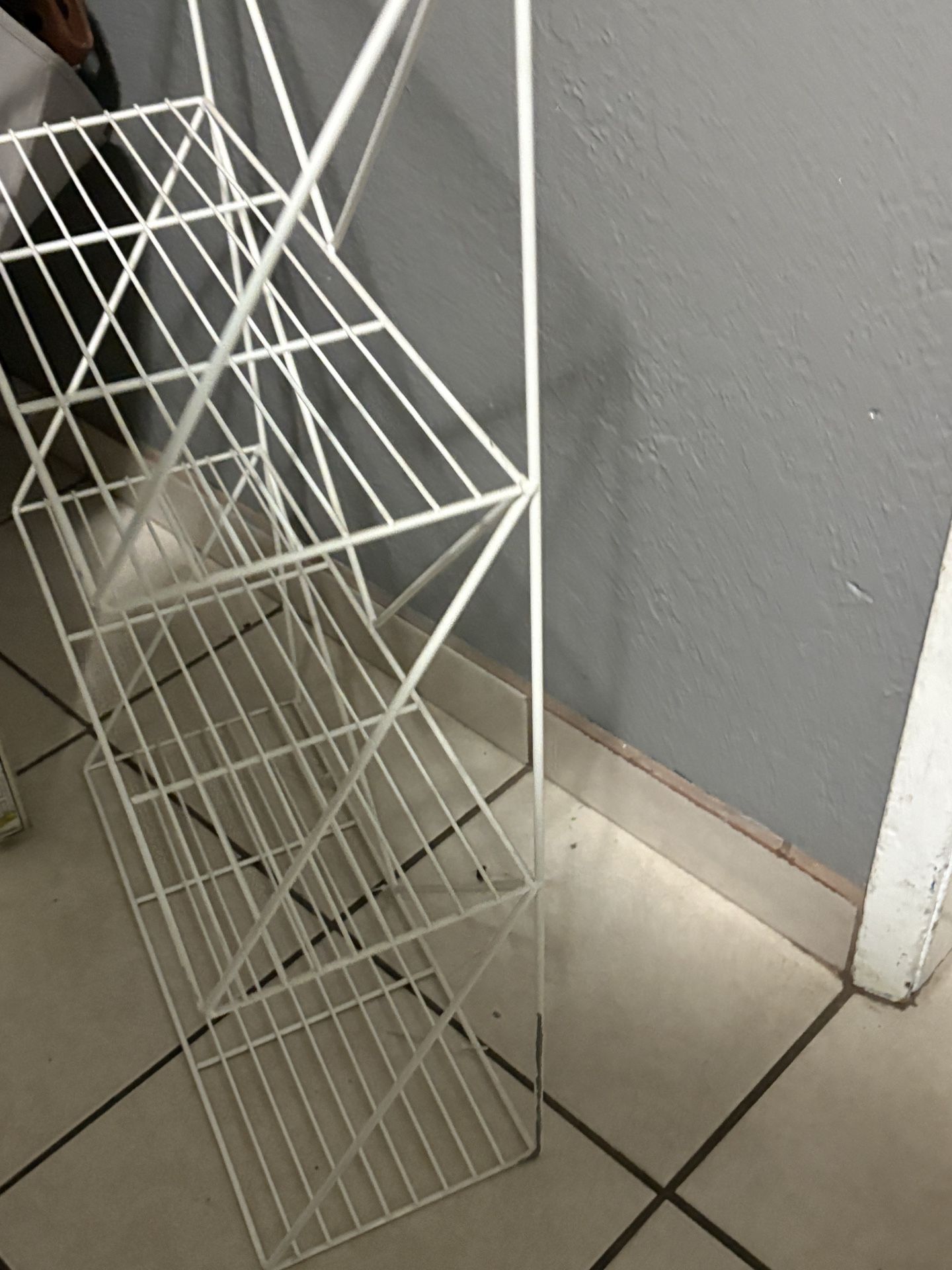 White Metal Bookshelves