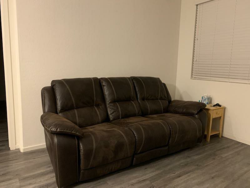 Faux Leather Recliner Couch