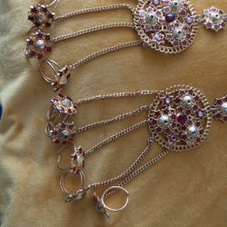 These Are Hand Bracelets Used For Someone Who Loves Jewelry On Their Hands Fingers $10