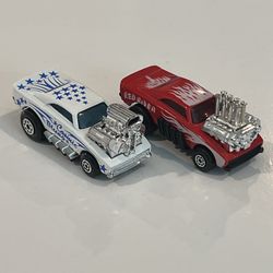 Vintage 1982 Matchbox Superfast Cosmic Blues HK & Red Rider HK Loose