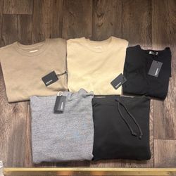 Buck Mason Lot of 5 - Welterweight Hoodie, Pima Shirt , Boxy Shirts