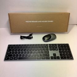 Satechi Slim X3 Bluetooth Backlit Wireless Keyboard with Numeric Keypad & M1 Bluetooth Wireless Mouse