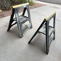 Set Of Two Folding Stanley Saw Horses