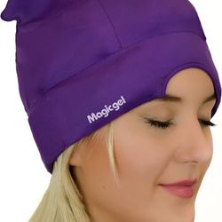 Magic Gel Migraine Ice Head Wrap | Real Migraine & Headache Relief | The Original Headache Cap | Cold, Comfortable, Dark & Cool NEW