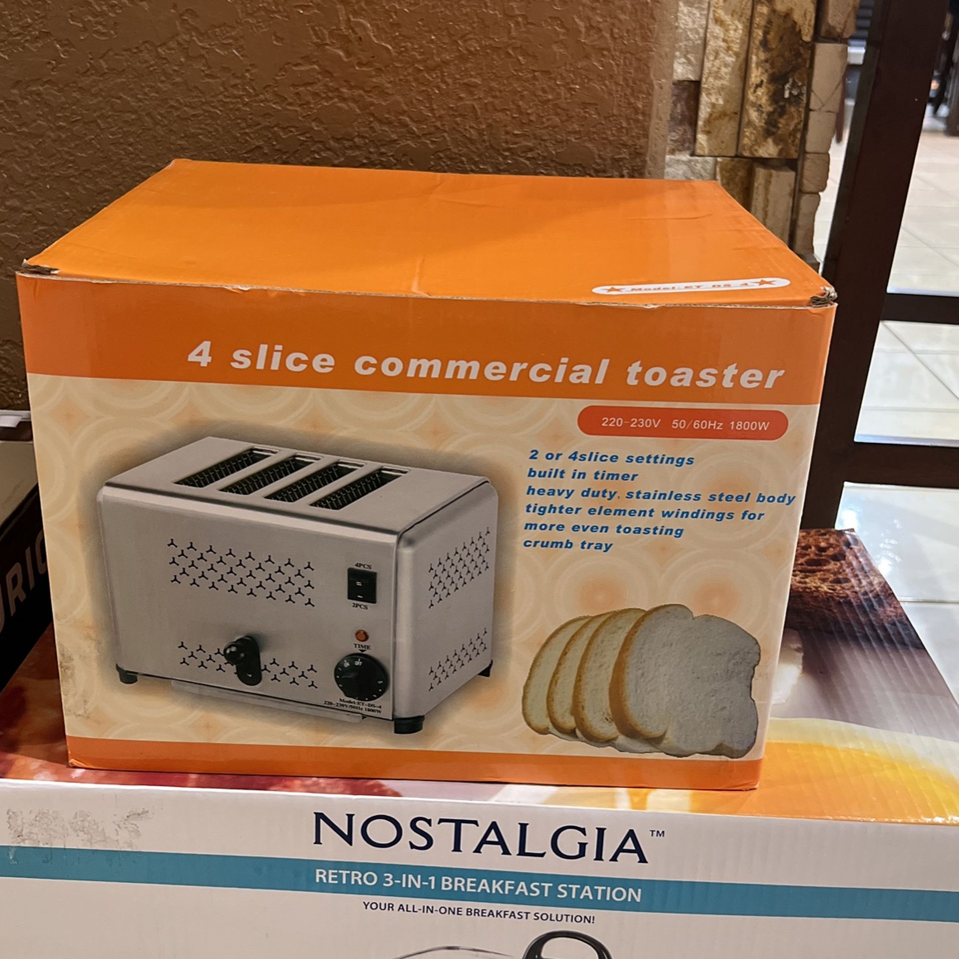 Heavy-Duty Switchable Bread 4-Slice Commercial Toaster
