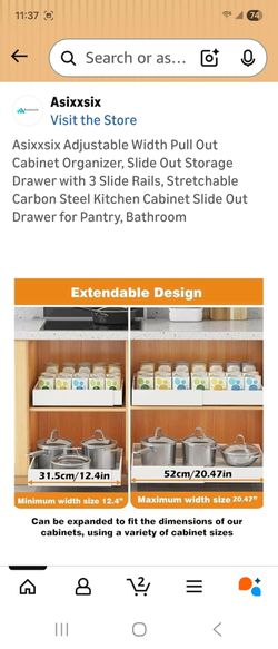 Pull out cabinet organized