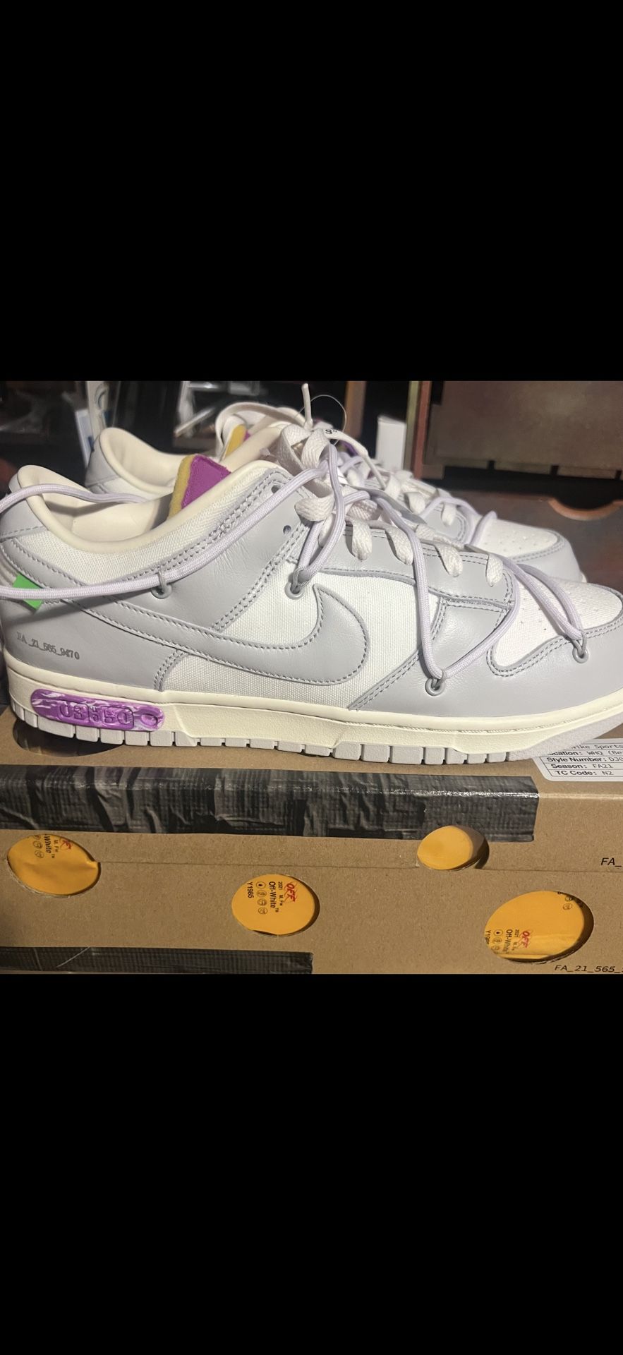 Off White Dunks Size 11.5
