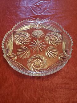 Bohemia Lead Crystal plate Dish Czech Republic over 24% pb0