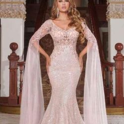 NWT Portia & Scarlet Gold Gown For Wedding Prom Pageant