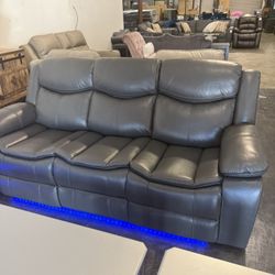 LED RECLINER SOFA WITH DROP DOWN TABLE 
