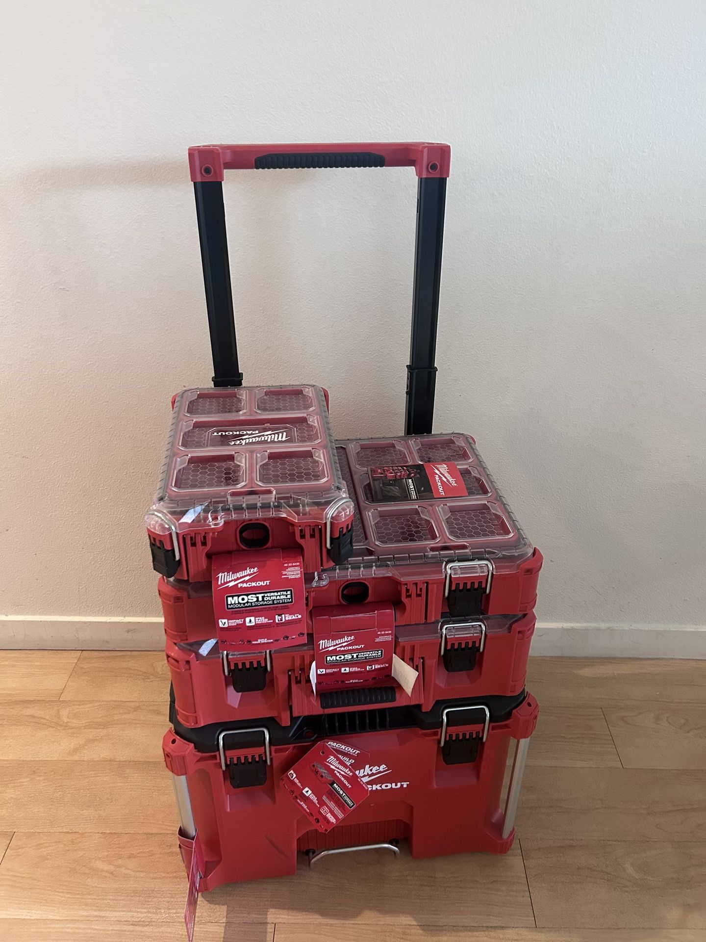 Milwaukee PACKOUT System 4pc set NEW Never Used $400 MSRP