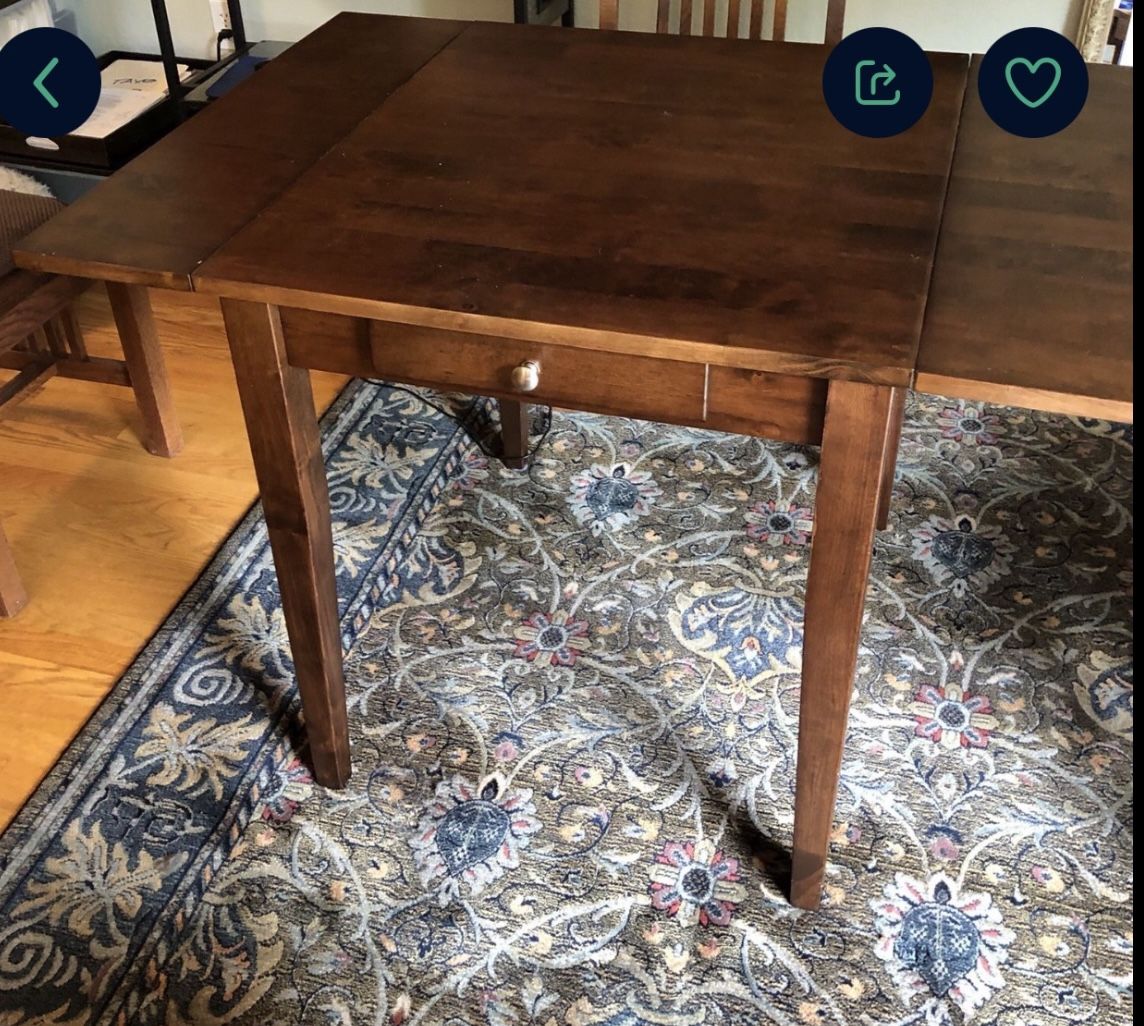 Dinning Table With Folding Ends