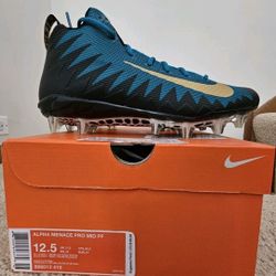 Nike Alpha Menace Pro Mid PF Men’s Size 12.5 Blustery/Gold/Black