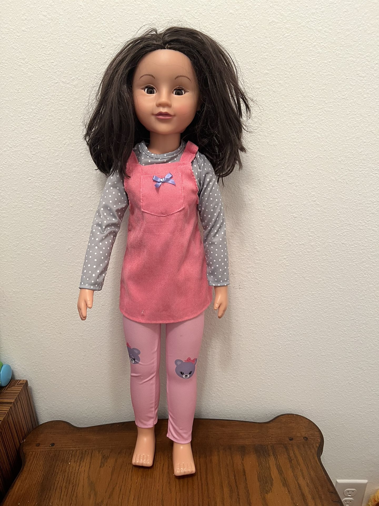Donna Doll 30" Uneeda Two of Us Wispy Walker Black Hair Brown Eye