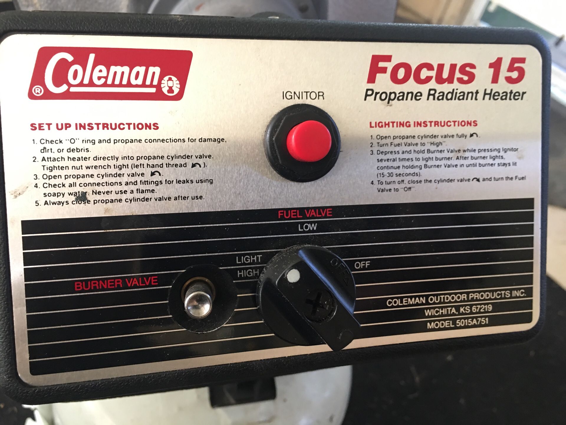 Coleman propane radiant heater. for Sale in Indianapolis, IN - OfferUp