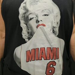 Miami Heat Marilyn Monroe Basketball #6 Lebron James Shirt