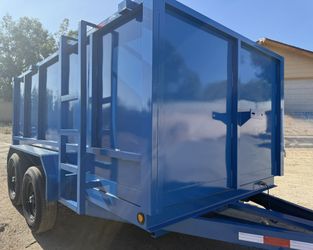 New 8x4x12 Blue Hydraulic Dump Trailer With Diamond Fenders 💙