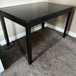 Black 4 Seat Rectangular Dining Table (IKEA JOKKMOKK)