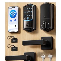 New Veise Wi-Fi Smart Lock With Fingerprint And Door Handle