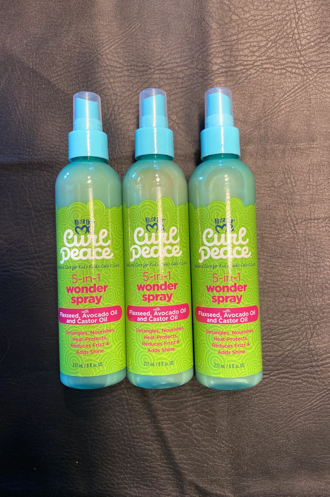 Brand New - Curl Peace 5 In 1 Detangler Spray For Kids Kirks, Coils & Curls 3pk