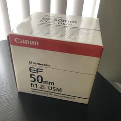 Canon 50mm 1.2 BOX ONLY