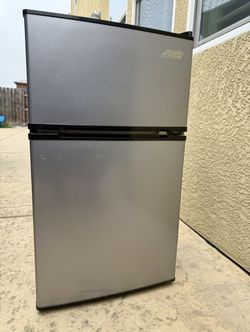 Arctic King 3.2 Cu ft Two Door Mini Fridge with Freezer, Stainless Steel, E-Star