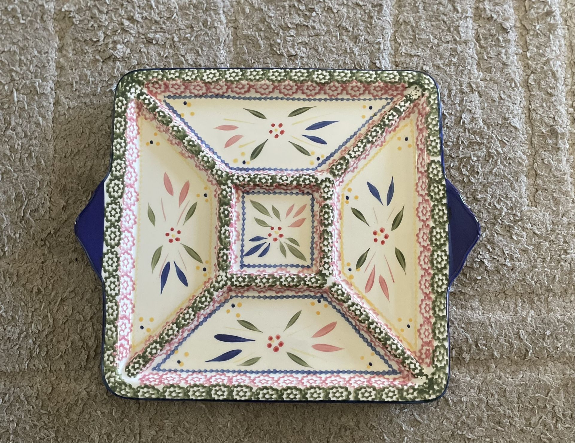 Temptations Old World Confetti Divided Serving Tray