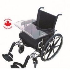 Lexan Clear Wheelchair Clamp On Tray/Desk.  Brand new! Size 28x24” with 17” opening. 