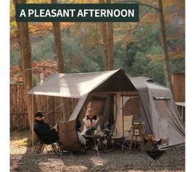 4 Person Easy Setup Camping Tent,Waterproof Tent for Family Camping, Big Tents for Outdoor Camping，with Carry Bag