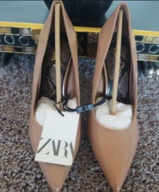 Zara Nude Stiletto Heels