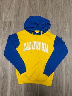 New York Popular California Hoodie Yellow/Blue Size Small