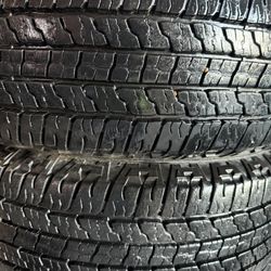 LT245/75R17 10 ply  2  used tires good year wrangler workhorse H/T
