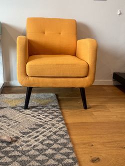Carson Carrington Klaipeda Mid-century Modern Arm Chair - Mustard Yellow