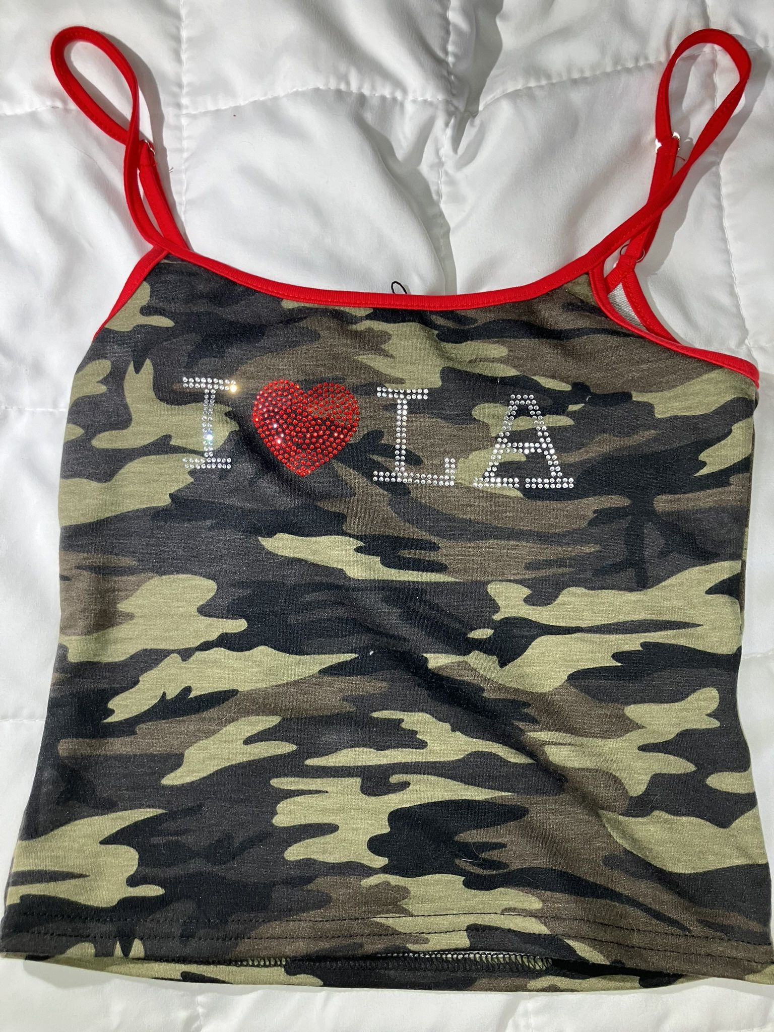 I love LA summer camo top