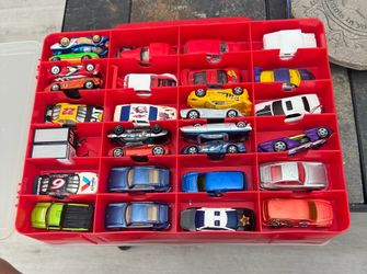 64 Hot Wheels with Carrying Case