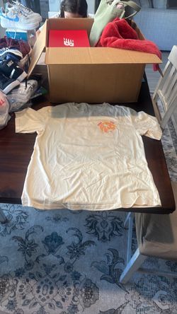 White Graphic T-Shirt with Palm Tree Logo