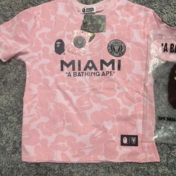 Bape Miami Pink Camo T-Shirt Size Medium