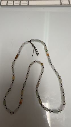 Jade Cylinder Bead Necklace