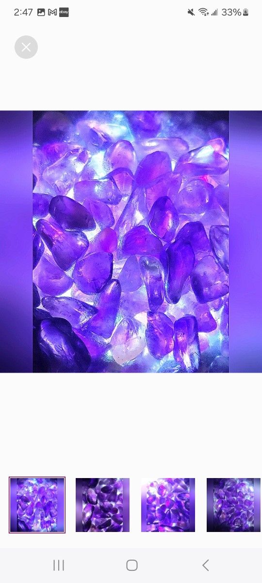 20pcs. Natural Amethyst Polished Rough Crystals 6-8mm