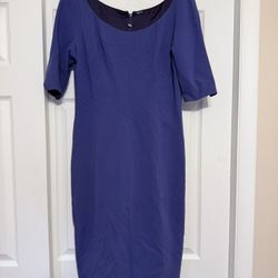 Elie Tahari Blue Sheath Dress - Size 12