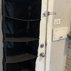 5 Shelf Closet Organizer - Black/Hanging Shelves