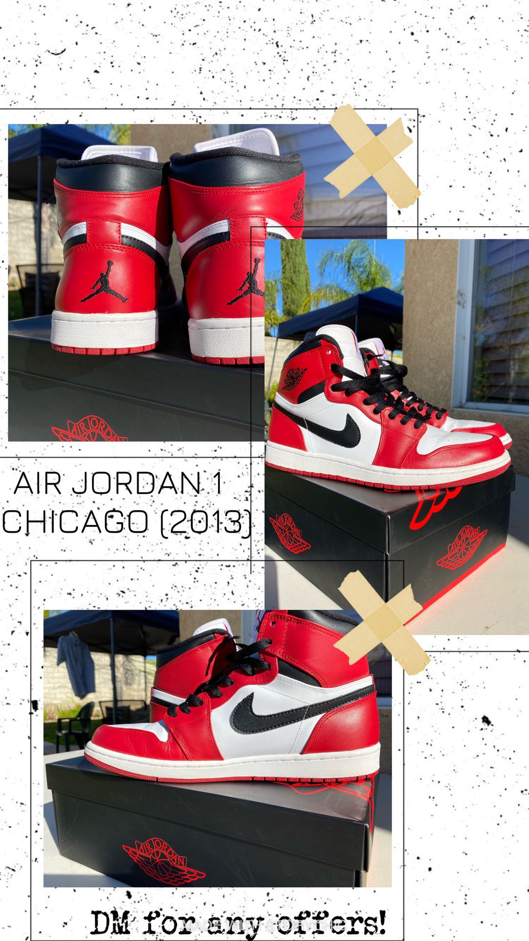 JORDAN 1 “Chicago” 2013 size 10 .5