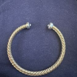 Gold & Silver Twist Cuff Bracelet – Like David Yurman Style